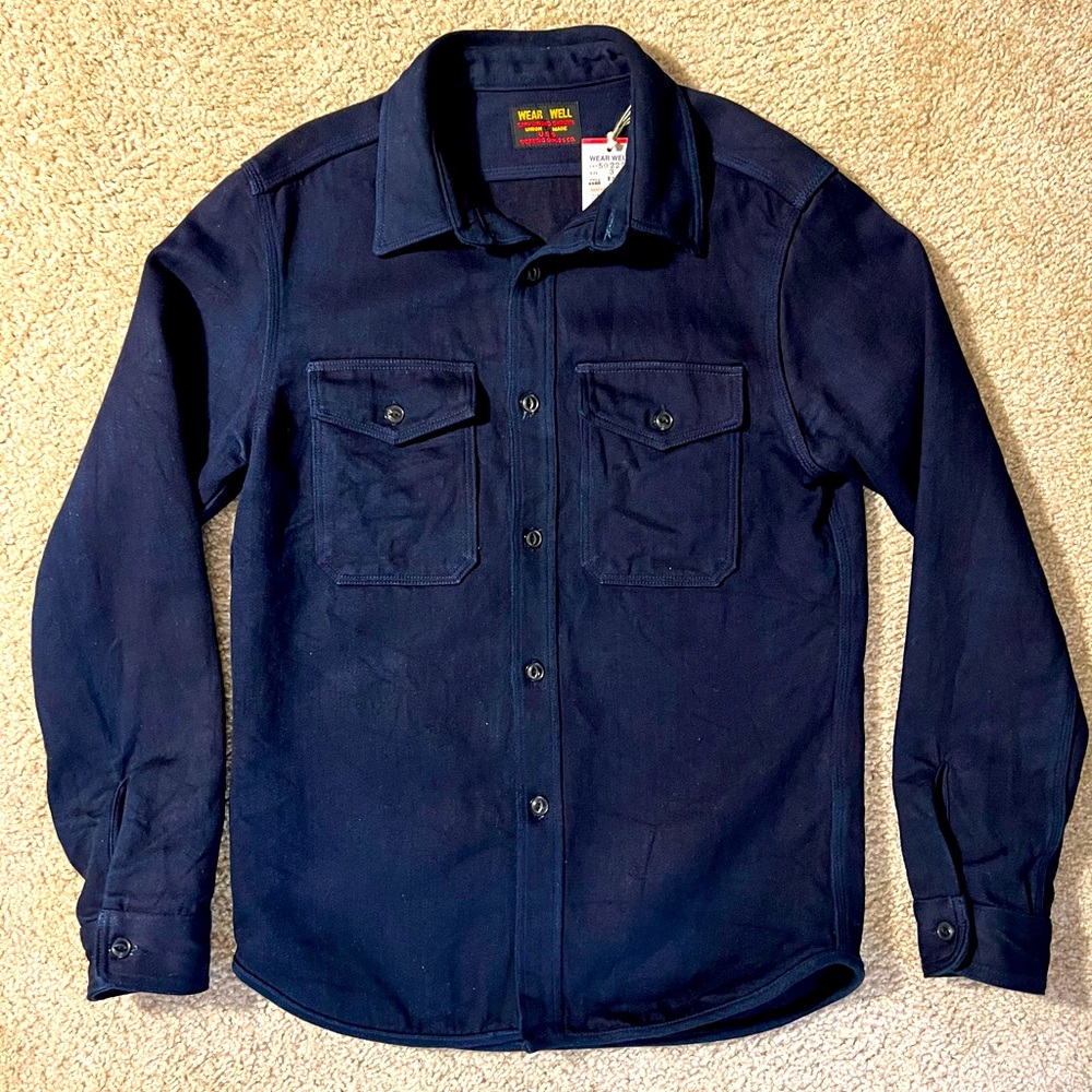 NWT - UES Indigo Tricotine Shirt Size 3(Large)